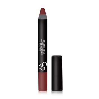 фото матова помада-олівець для губ golden rose matte crayon lipstick 01, 3.5 г