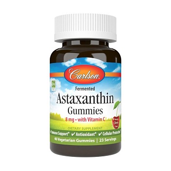 фото дієтична добавка в жувальних цукерках carlson labs astaxanthin астаксантин з вітаміном с, 46 шт