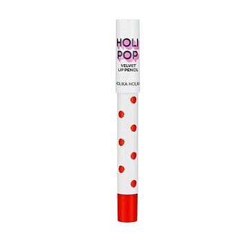 фото матова помада-олівець для губ holika holika holi pop velvet lip pencil or03 pomegranate, 1.7 г