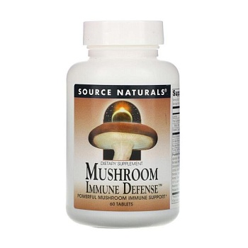 фото дієтична добавка в таблетках source naturals mushroom immune defense комплекс з 16 різновидів грибів, 60 шт