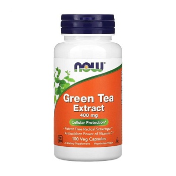 фото дієтична добавка в капсулах now foods green tea extract екстракт зеленого чаю 400 мг, 100 шт
