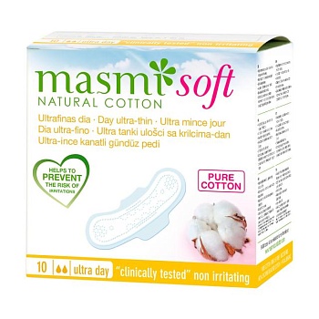 фото гігієнічні прокладки masmi soft ultra day, 10 шт