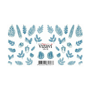 фото водні наліпки для нігтів vizavi professional vn-18