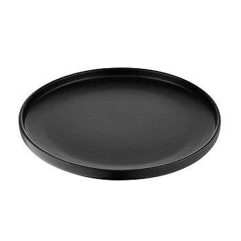 фото тарілка обідня ardesto trento кераміка, чорна, 26.5 см (ar2926tb)