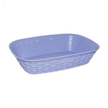 фото хлібний кошик irak plastik під ротанг, фіолетовий, 20*29.5*7 см (5437)