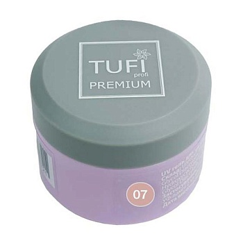 фото гель для нарощування нігтів tufi profi premium uv gel, 07 cover dark, 15 г