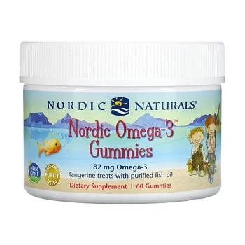фото дієтична добавка в жувальних цукерках nordic naturals омега-3 зі смаком мандарину 82 мг, 60 шт