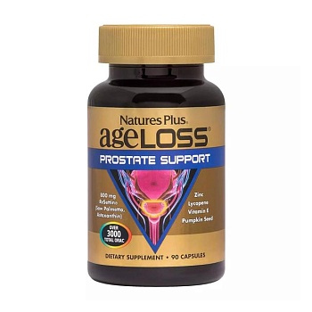 фото дієтична добавка мультивітаміни в капсулах naturesplus ageloss prostate support комплекс для підтримки здоров'я простати, 90 шт