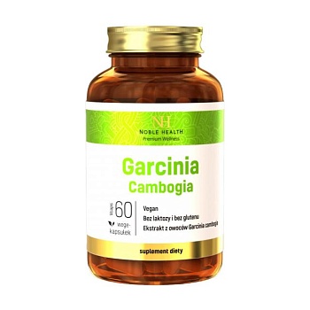 фото дієтична добавка в капсулах noble health garcinia cambogia гарцинія камбоджійська, 60 шт