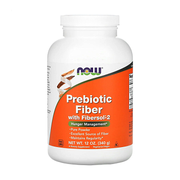 фото дієтична добавка в порошку now foods prebiotic fiber with fibersol-2 пребіотична клітковина з фіберсолом-2, 340 г