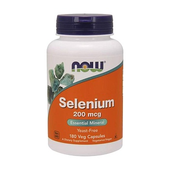 фото дієтична добавка в капсулах now foods selenium селен 200 мкг, 180 шт