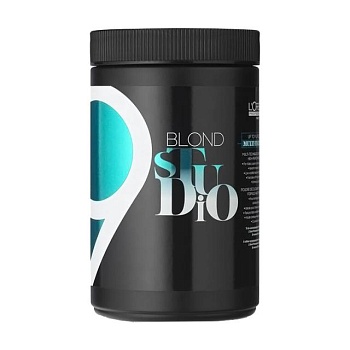 фото пудра для інтенсивного освітлення волосся loreal professionnel blond studio 9 lightening powder, 500 г