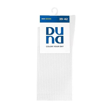фото шкарпетки чоловічі duna 2240 високі, білі, розмір 27-29