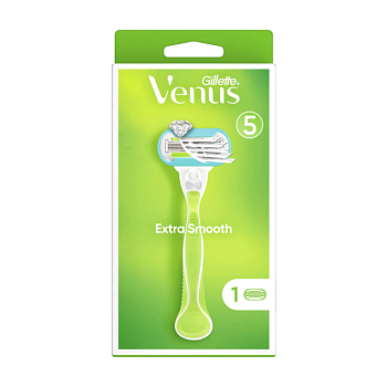 фото станок для гоління gillette venus extra smooth жіночий, з 1 змінним картриджем