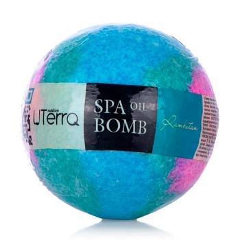 фото масляна бомба для ванн uterra native spa oil bomb rambutan, 110 г