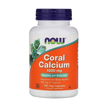 фото дієтична добавка мінерали в капсулах now foods coral calcium 1000 мг, 100 шт