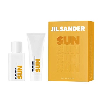 фото парфумований набір жіночий jil sander sun (туалетна вода, 75 мл + шампунь для волосся та тіла, 75 мл)