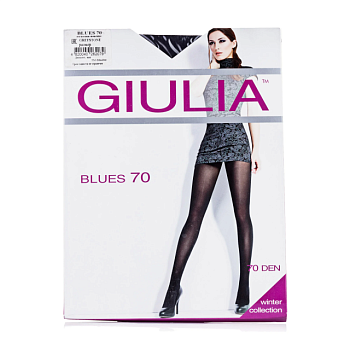 фото колготки жіночі giulia blues 3d без шортиків, 70 den, greystone, розмір 4