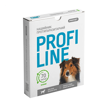 фото нашийник протипаразитарний для великих порід собак provet profiline зелений, 70 см