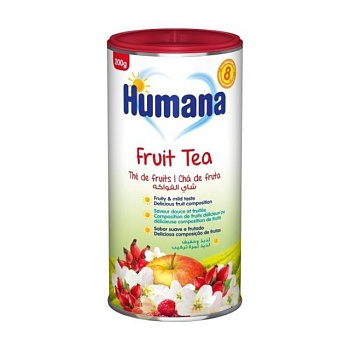 фото чай розчинний humana фруктовий, 200 г