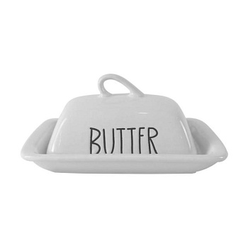 фото маслянка limited edition butter з кришкою, біла, 19.2 см (jh4879-1)