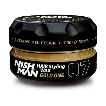 фото чоловічий віск для укладання волосся nishman hair styling wax 07 gold one, 150 мл