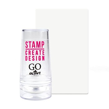 фото набір для стемпінгу go active stamp create design (штамп, 1 шт + скрапер, 1 шт)