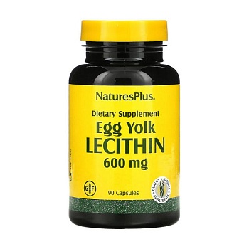 фото дієтична добавка в капсулах naturesplus лецитин з яєчного жовтка, 600 мг, 90 шт