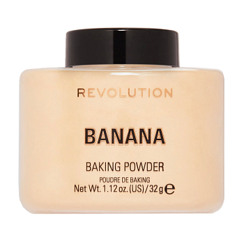 фото розсипчаста пудра для обличчя makeup revolution baking powder, banana, 32 г
