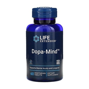 фото дієтична добавка в таблетках life extension dopa-mind дофамін, 60 шт