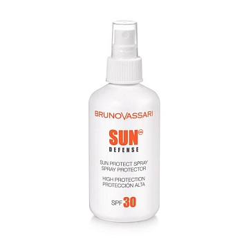 фото сонцезахисний спрей для тіла bruno vassari sun defense sun protect spray spf 30, 200 мл