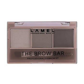 фото палетка для макіяжу брів lamel make up the brow bar professional eyebrow kit 401, 4.5 г
