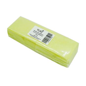 фото безворсові серветки tufi profi premium жовті щільні, 4*6 см, 70 шт