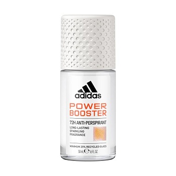 фото кульковий дезодорант-антиперспірант adidas power booster 72h anti-perspirant жіночий, 50 мл