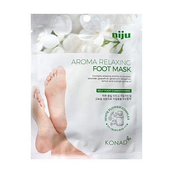 фото розслаблювальна маска-шкарпетки для ніг konad niju aroma relaxing foot mask, 1 шт
