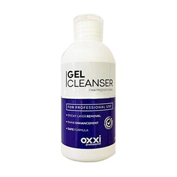 фото рідина для зняття липкого шару oxxi professional cleanser gel, 250 мл