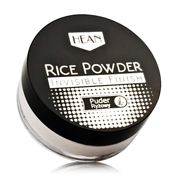 фото розсипчаста рисова пудра для обличчя hean rice powder invisible finish, 8 г