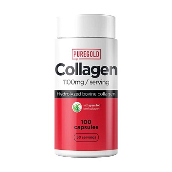фото дієтична добавка в капсулах pure gold collagen колаген, 1100 мг, 100 шт