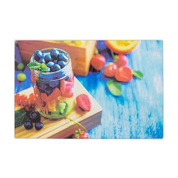 фото склянна дошка для нарізання viva blueberries 30*20 см (c3230c-b6)