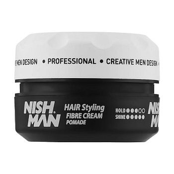 фото помада для укладання волосся nishman hair styling fibre cream pomade, 100 мл