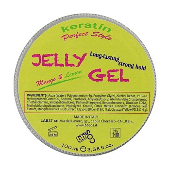 фото гель для укладання волосся bbcos keratin perfect style jelly gel сильна фіксація, 100 мл