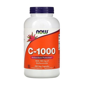 фото дієтична добавка вітаміни в капсулах now foods c-1000, 250 шт
