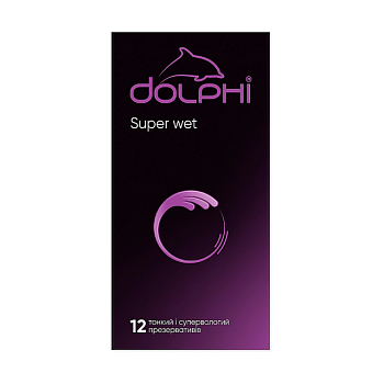фото презервативи dolphi super wet супертонкі у силіконовому змащувачі, 12 шт