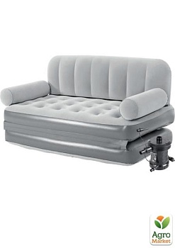 фото надувний диван з електричним насосом, флокований трансформер 3 в 1 тм "bestway" (75073)