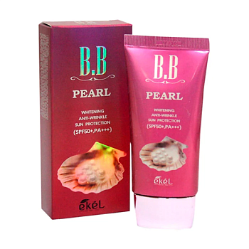 фото вв-крем для обличчя ekel pearl bb cream spf 50+/pa+++ з екстрактом перлини, 50 мл