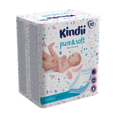 Детальне фото пелюшки дитячі cleanic kindii pure & soft, 10 шт