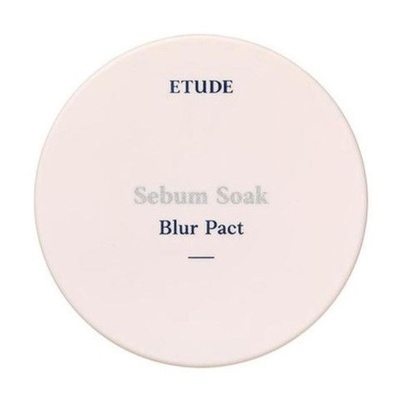 Детальне фото матувальна компактна пудра для обличчя etude house sebum soak, blur pact, 9 г