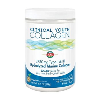 фото дієтична добавка колаген в порошку kal clinical youth collagen type i & iii, 3750 мг, 298 г