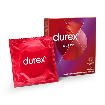 фото презервативи латексні з силіконовою змазкою durex elite тонкі, з шт
