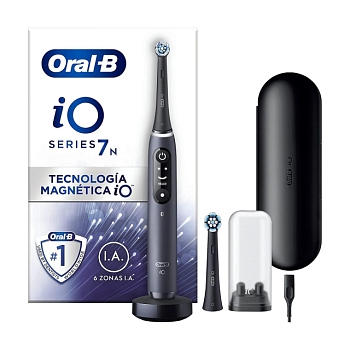 фото електрична зубна щітка oral-b io series 7n black onyx з футляром, 1 шт